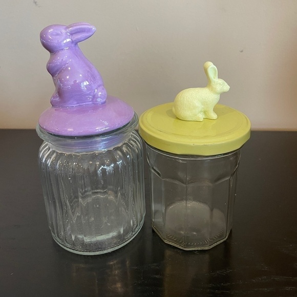 Bunny Topped Glass Treat Jars - Picture 2 of 5
